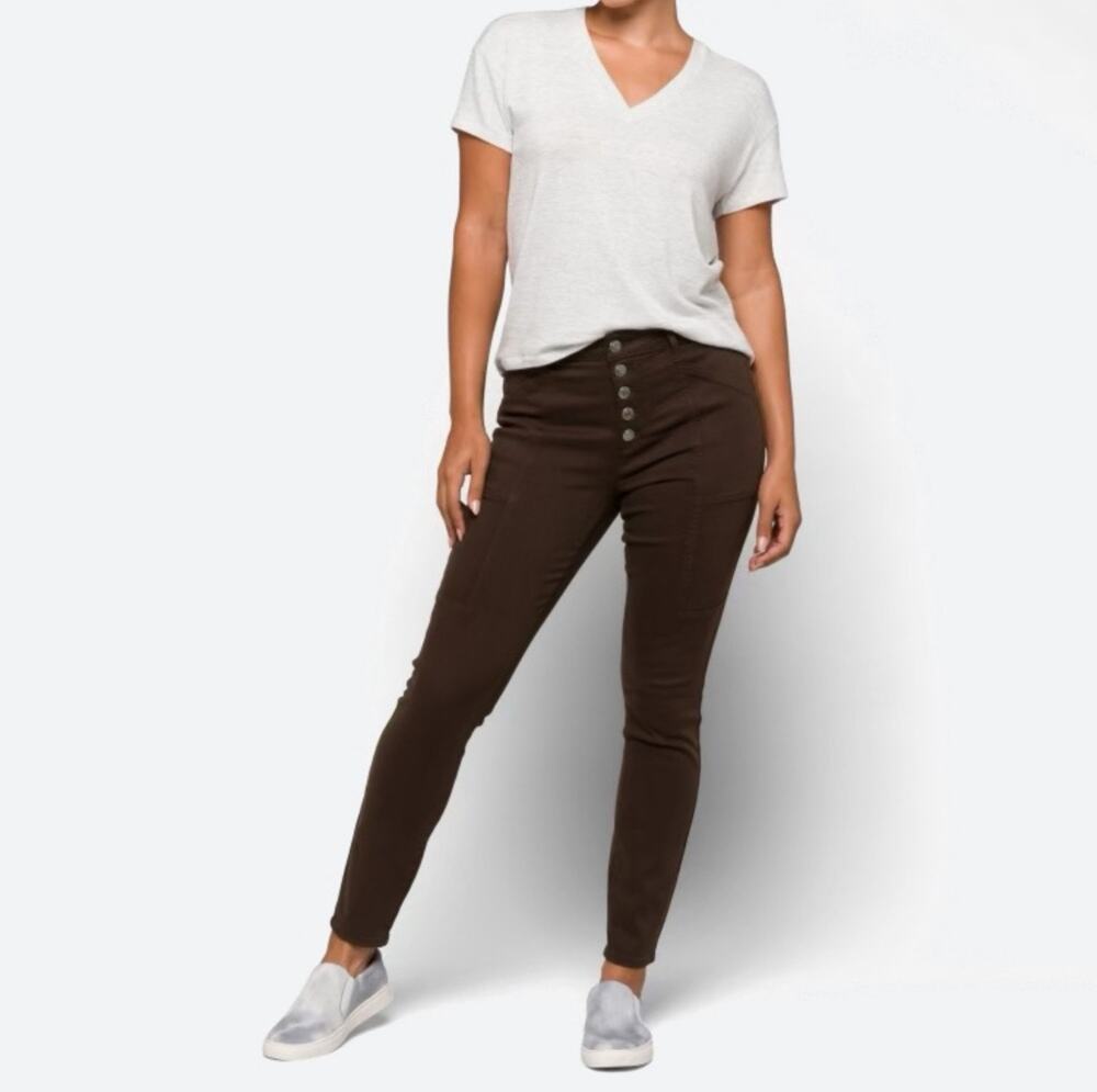 Pistola Jeans SZ 20W Java Brown High Rise Ankle Skinny NWT Button Fly Plus Curvy